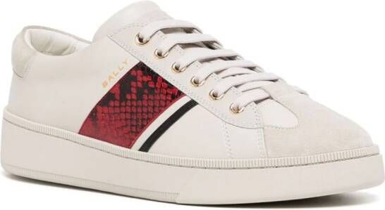Bally panelled low-top leather sneakers White