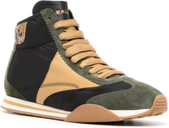 Bally panelled low-top sneakers Green