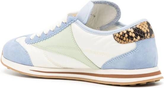 Bally panelled snake-print sneakers Blue