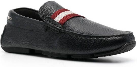 Bally Pearce stripe-trim detail loafers Black