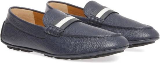 Bally Karlos pebbled leather loafers Blue