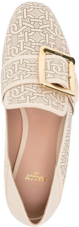Bally perforated-detail buckle shoes Neutrals