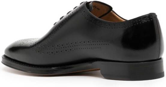 Bally perforated-detail leather oxford shoes Black