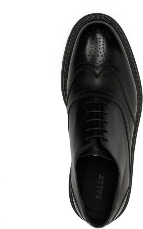Bally perforated leather oxford shoes Black