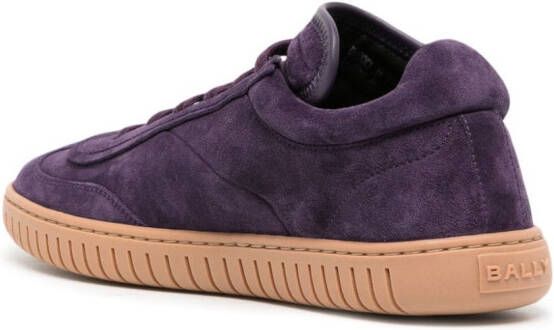 Bally Player lace-up suede sneakers Purple