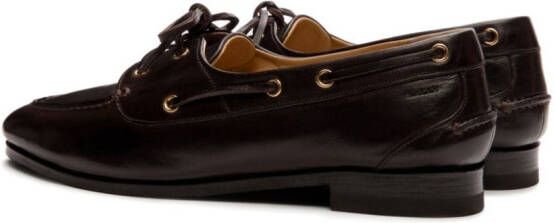 Bally Plume leather moccasins Brown