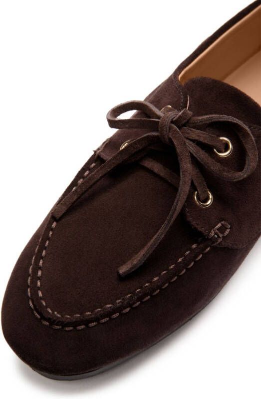 Bally Plume suede moccasins Brown