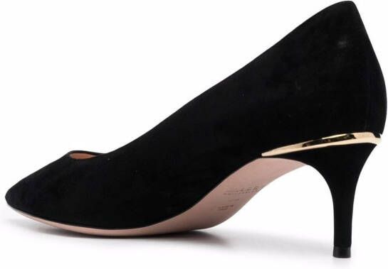 Bally pointed suede pumps Black