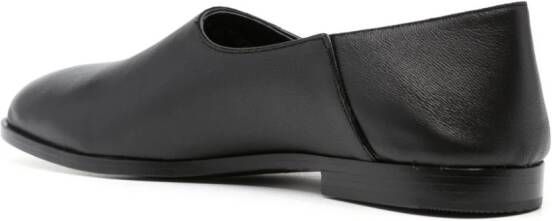 Bally pointed-toe leather loafers Black