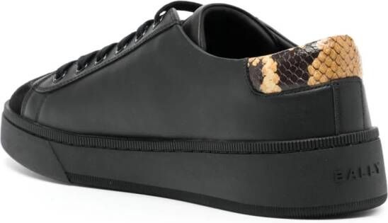 Bally python-print leather sneakers Black