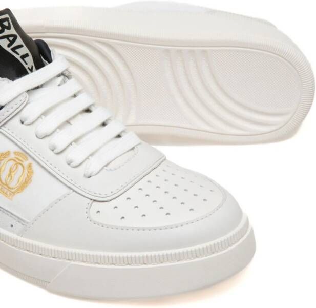 Bally Riweira logo-embroidered leather sneakers White