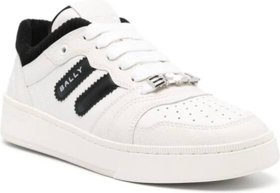 Bally Royalty logo-lettering leather sneakers White