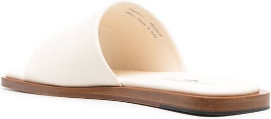 Bally Sabian smooth leather slides White