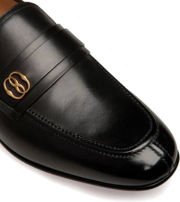 Bally Sadei logo-plaque leather loafers Black