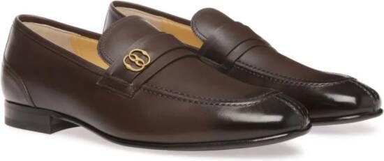 Bally Sadei logo-plaque leather loafers Brown