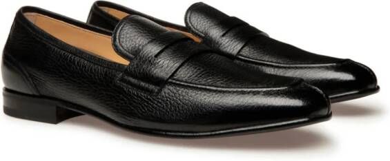 Bally Saix-U grained-leather loafers Black
