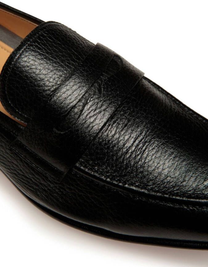 Bally Saix-U grained-leather loafers Black