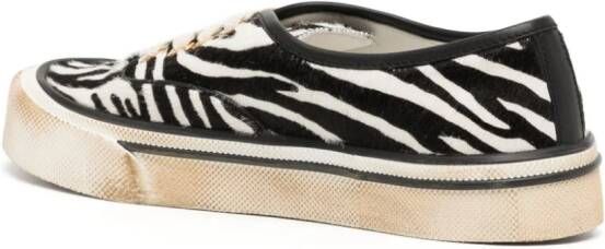 Bally Santa Ana zebra-print sneakers Black