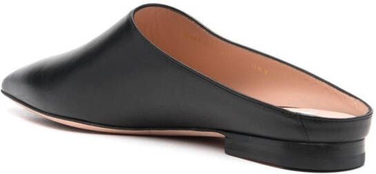 Bally backless leather slippers Black