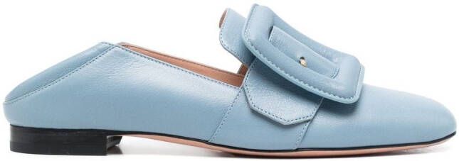 Bally side buckle-detail loafers Blue
