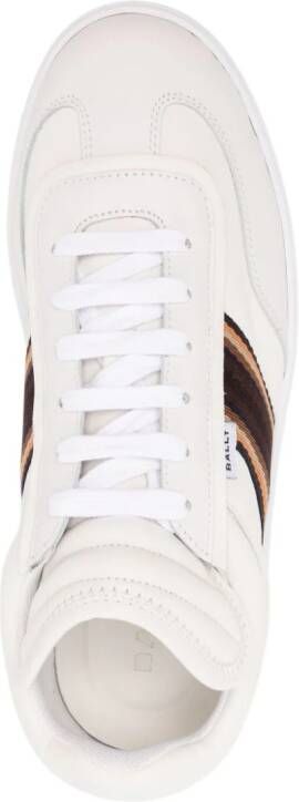 Bally side-stripe leather sneakers White