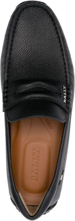 Bally slip-on leather loafers Black