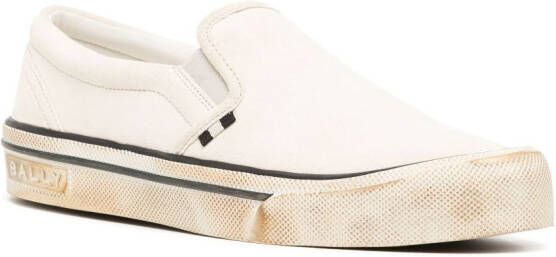 Bally slip-on low-top suede sneakers White