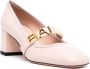 Bally Spell 55mm lettering-detail leather pumps Pink - Thumbnail 2