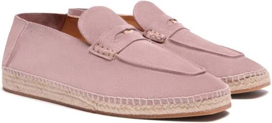 Bally square-toe leather espadrilles Pink