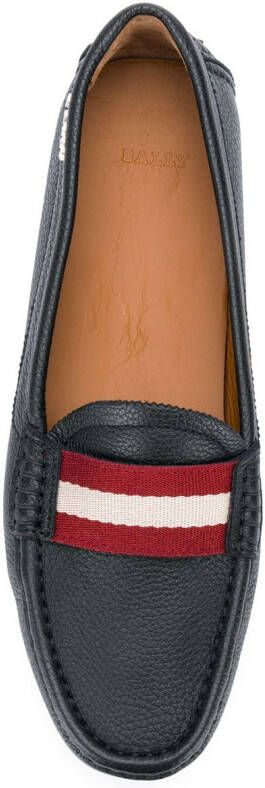 Bally stripe detail loafers Black
