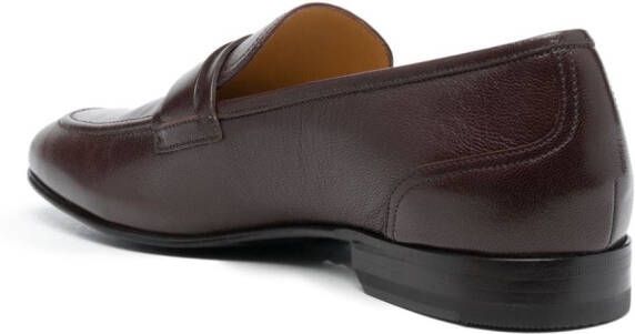 Bally Suisse logo-plaque leather loafers Brown