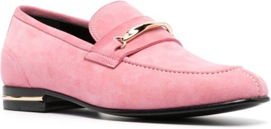 Bally Suisse suede loafers Pink