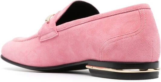 Bally Suisse suede loafers Pink