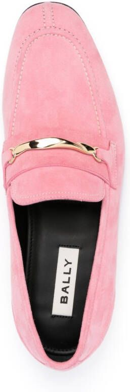 Bally Suisse suede loafers Pink