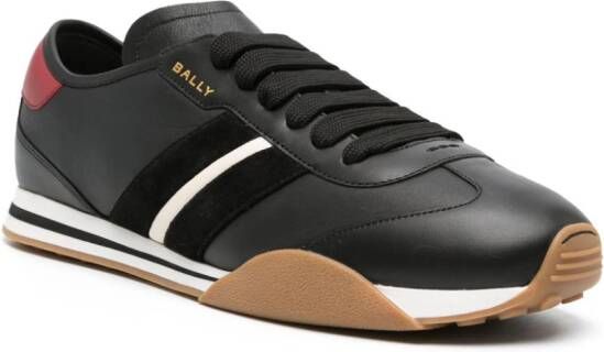 Bally Sussex side-stripe leather sneakers Black
