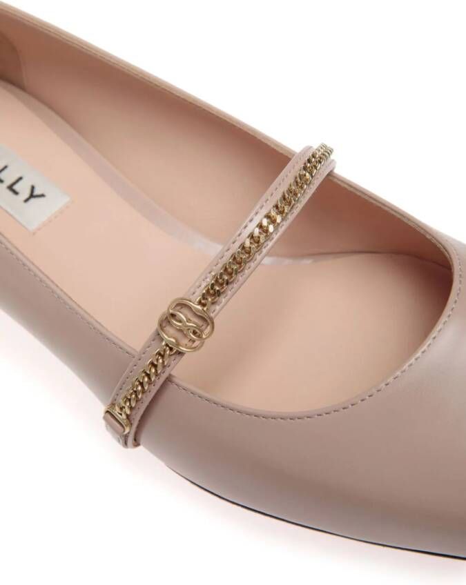 Bally Sylt brushed-leather pumps Neutrals