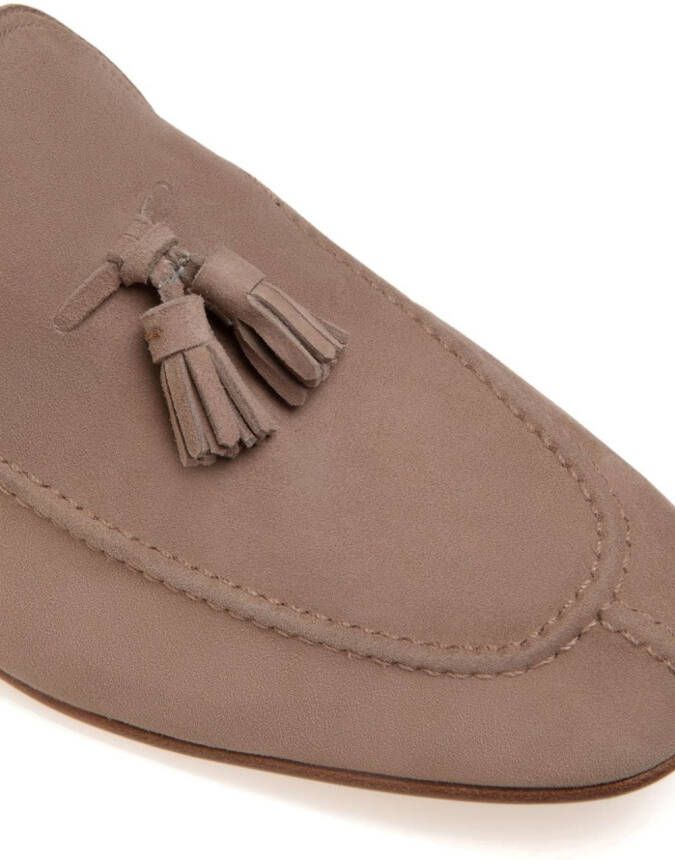 Bally tassel-detail suede loafers Brown