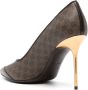 Balmain 100mm monogrammed pumps Brown - Thumbnail 3