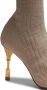 Balmain 95mm monogram-knit over-the-knee boots Neutrals - Thumbnail 4