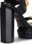 Balmain Ava 140mm leather platform sandals Black - Thumbnail 5