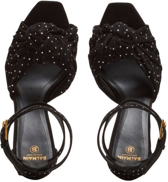 Balmain Ava crystal-embellished sandals Black