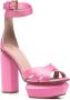 Balmain Ava satin 140mm platform sandals Pink - Thumbnail 2