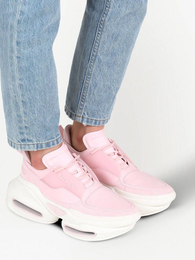 Balmain B-Bold lace-up sneakers Pink