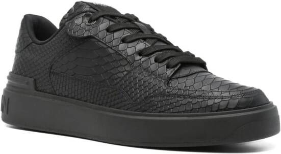 Balmain B-Court crocodile-embossed sneakers Black