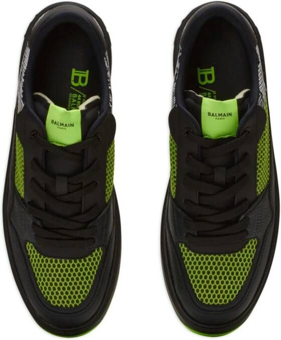 Balmain B-Court Flip snakeskin-effect sneakers Black