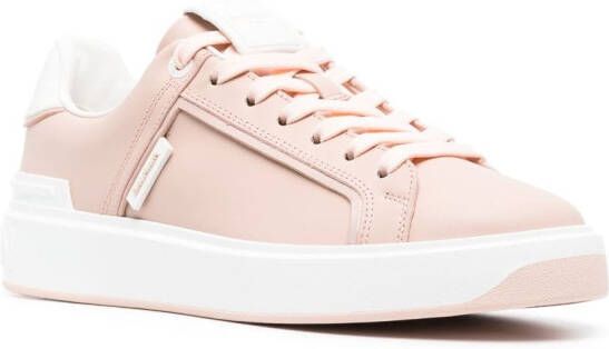 Balmain B-Court leather sneakers Pink