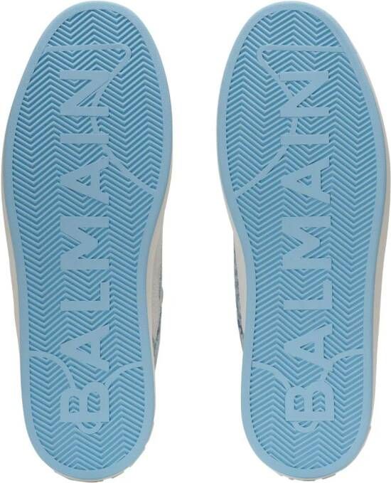 Balmain B-Court monogram denim sneakers Blue