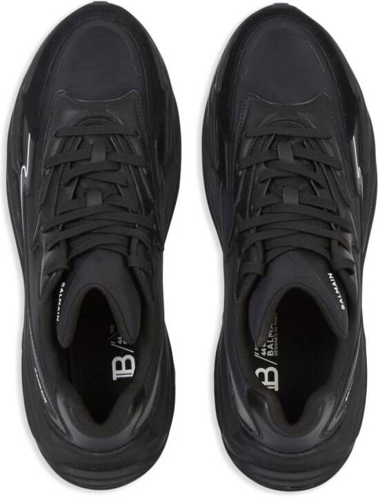 Balmain B-DR4G0N panelled lace-up sneakers Black