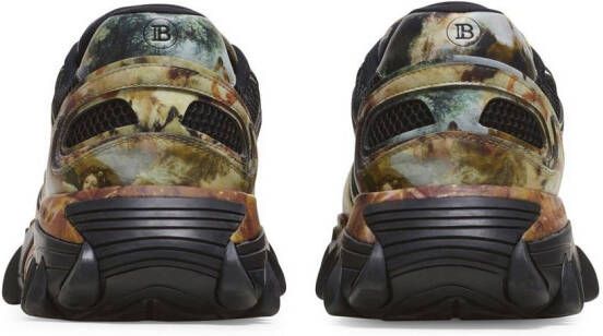 Balmain B-East graphic-print sneakers Neutrals