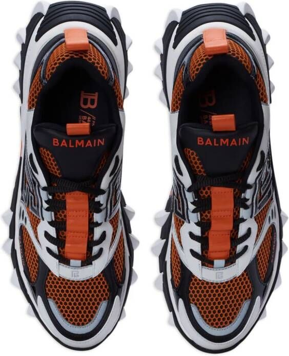 Balmain B-East PB panelled sneakers Orange